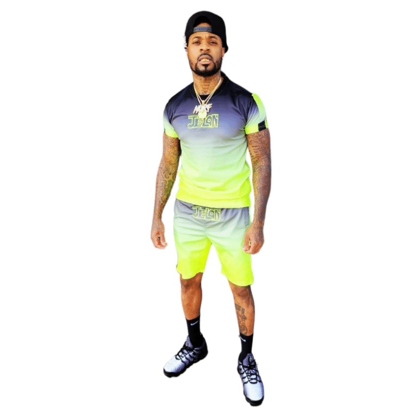 Ombre Green Jelon Short Set