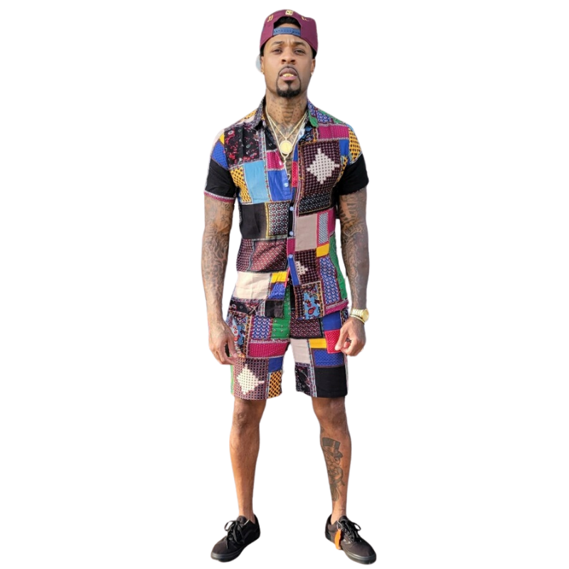 PatchWork Short Set