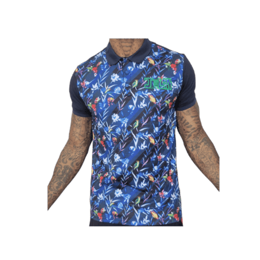 Floral Polo (Navy)