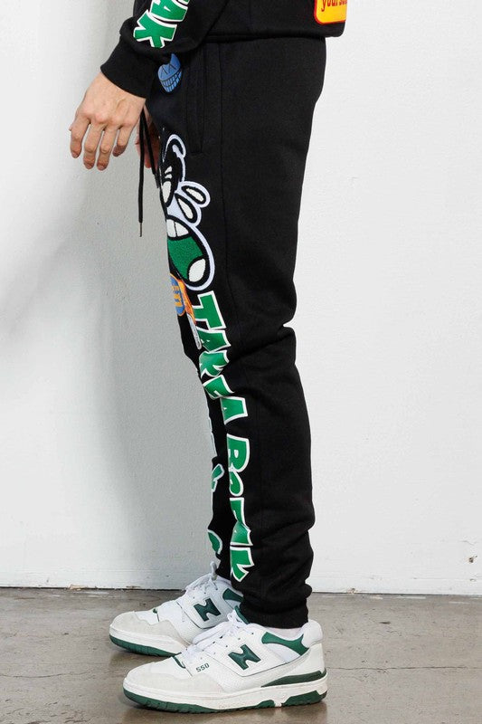 Chenile Patch Joggers