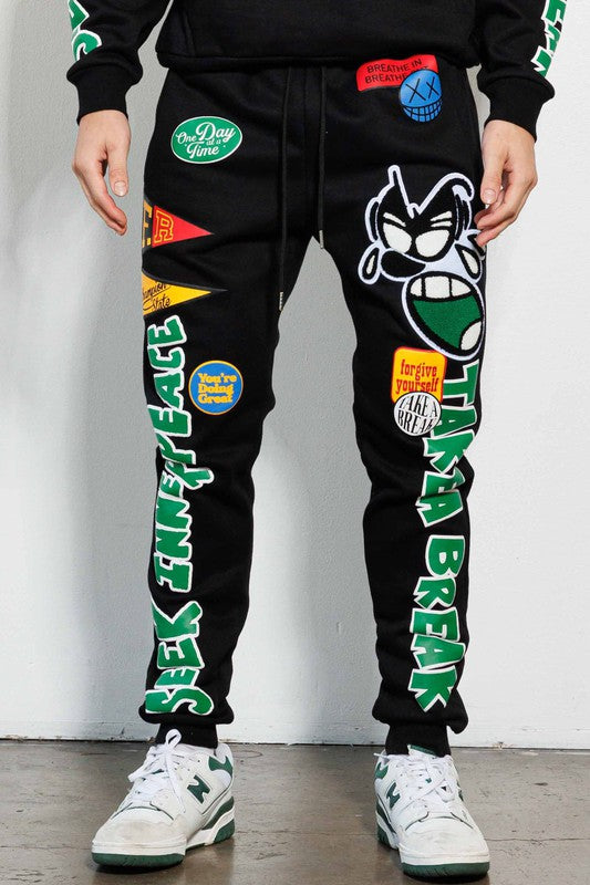 Chenile Patch Joggers