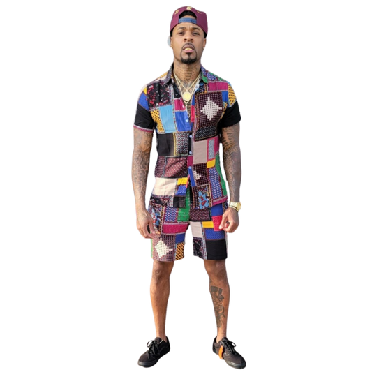 PatchWork Short Set