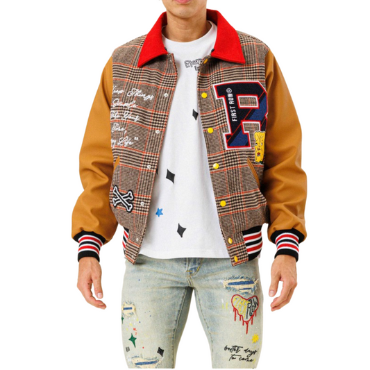 Plaid Life Varsity Jacket