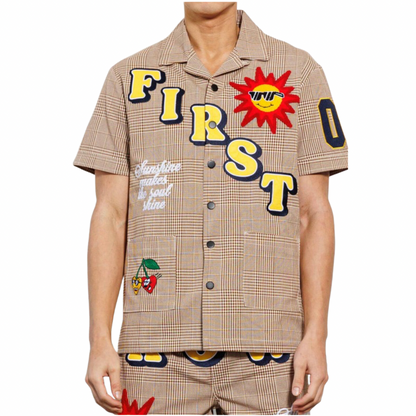 Plaid Patch Woven Shirt