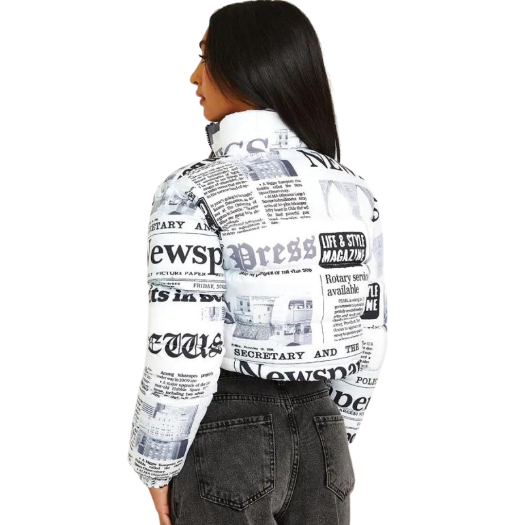 Newspaper Puffer Jacket