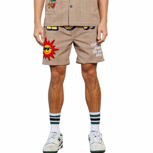 Plaid Patch Shorts