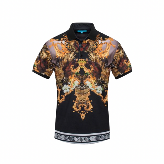 Exotic Print Collar Shirt