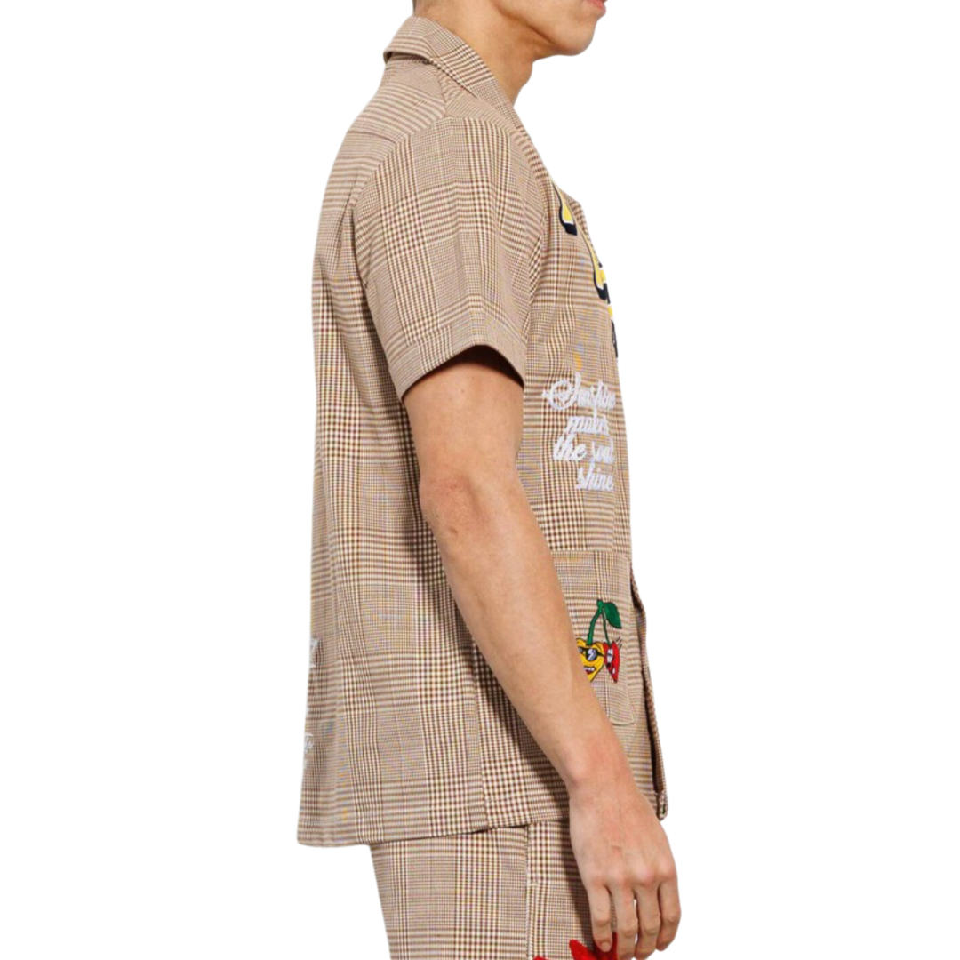 Plaid Patch Woven Shirt