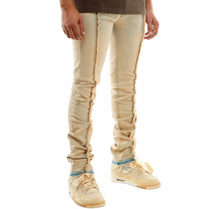 Raw Edge Stacked Jeans