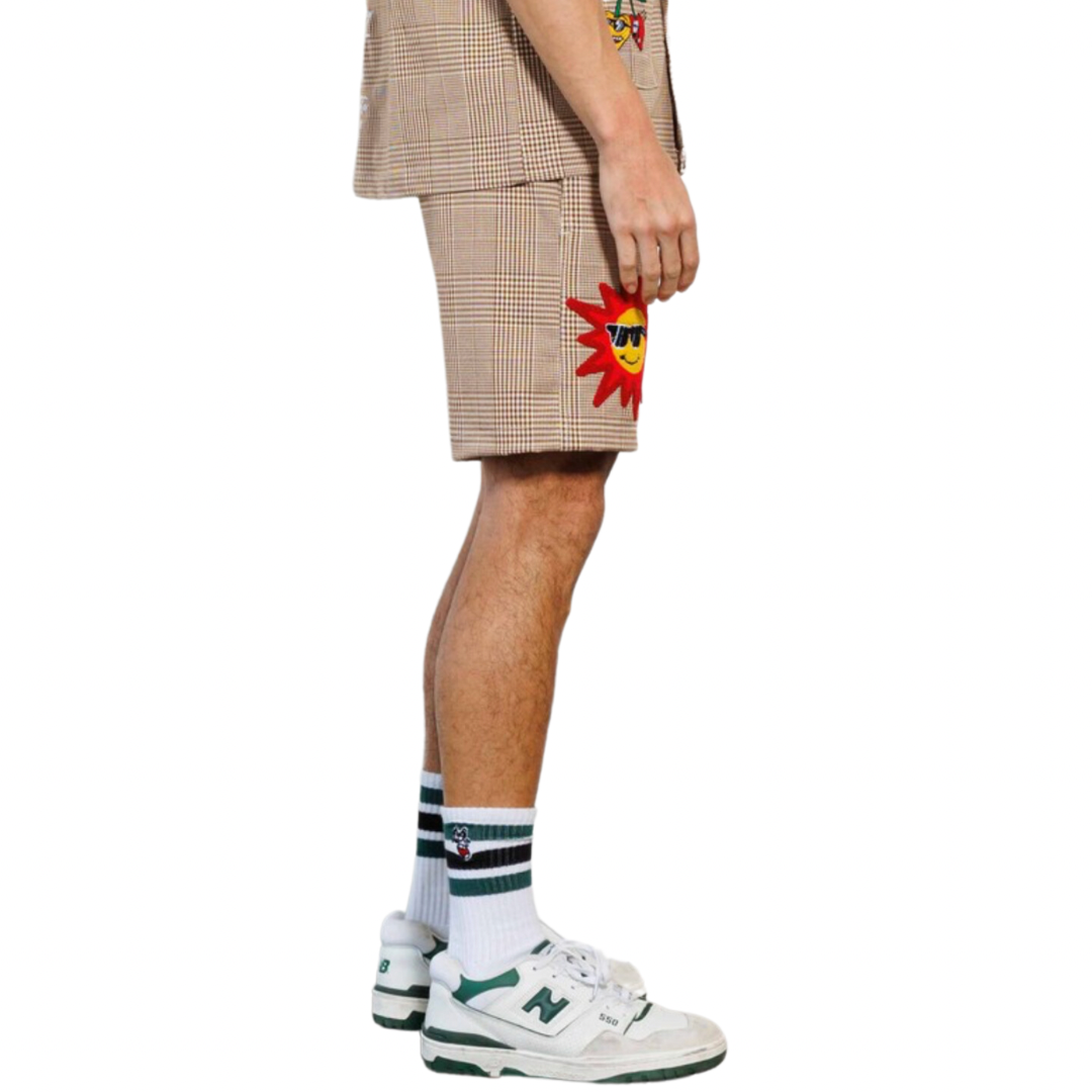 Plaid Patch Shorts
