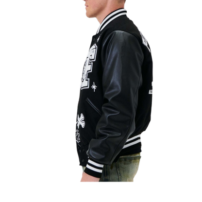 Varsity Jacket (Black/White)