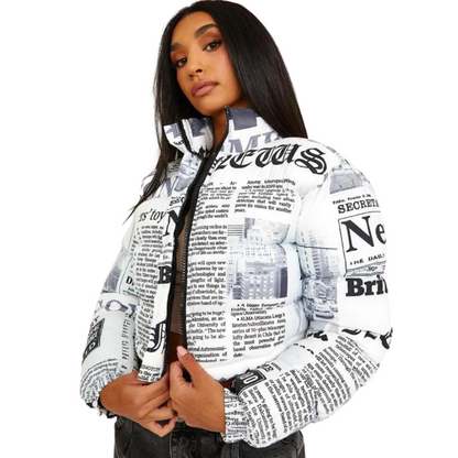 Newspaper Puffer Jacket