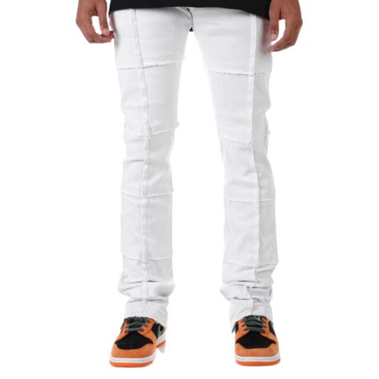Triple White Stacked Jeans