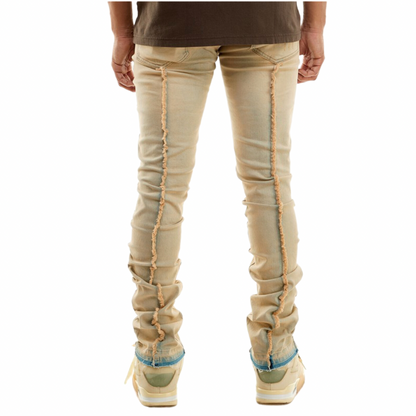 Raw Edge Stacked Jeans
